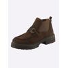 Stiefelette HEINE, Damen, Gr. 36, braun, Leder, Veloursleder, Rindsleder, modisch, Schuhe