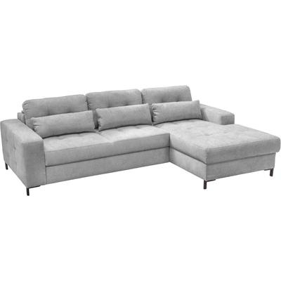 Ecksofa EXXPO - SOFA FASHION "Bonito, mit Rücken- und Sitztiefenverstellung, inkl. Bett & Bettkasten", grau (warm grau), B:260cm H:85cm T:176cm, Sofas, Sitztiefenverstellung,Höhenverstellung Image