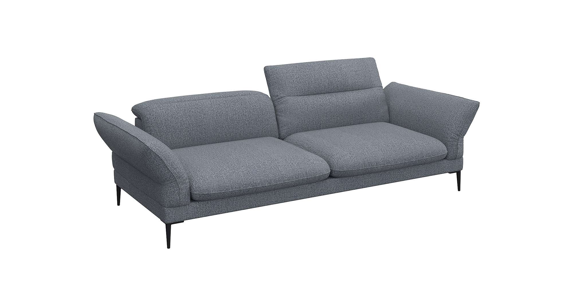 FLEXLUX "Salino, Funktionssofa, Relaxsofa" Sofa mit Arm- und Kopfteil-Verstellungen, Kaltschaum & Stahl-Wellen