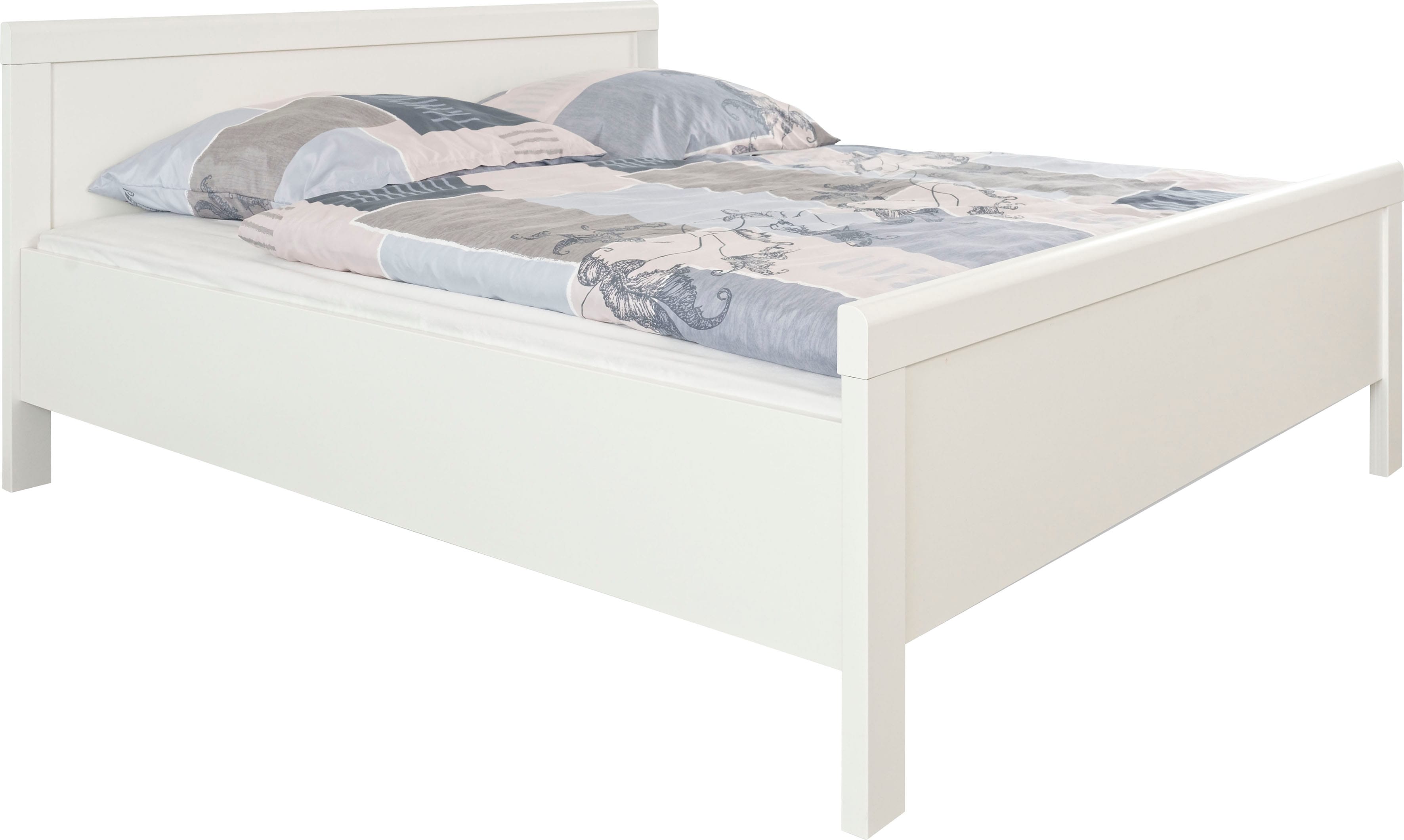 Bettgestell PRIESS "Lindau", weiß, B:188cm H:94cm L:208cm, Betten, Bettgestell, auch für Motorrahmen geeignet Image