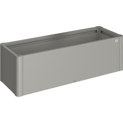 Hochbeet BIOHORT "Belvedere", grau (quarzgrau, metallic), B:152cm H:45cm T:53cm, Stahlblech, Pflanzgefäße, BxTxH: 152x53x45 cm