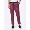Lederhose HEINE, Damen, Gr. 36, Normalgrößen, rot (bordeaux), 100% Lammnappaleder, unifarben, 7/8-Länge, Hosen
