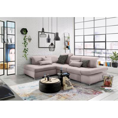 Ecksofa "SO 4100 mit komfortablen Federkern und Kopfteilverstellung", grau (steelgrau 38), B:291cm H:80cm T:226cm, SET ONE BY MUSTERRING, Sofas, wahlweise mit Bettfunktion und Sitztiefenverstellung, L-Form Image