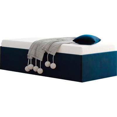 Polsterbett "Amrum", blau (königsblau), B:145cm L:205cm, Bezug Glanzvelours, 100% Polyester, Polsterung 100% Polyester, Gestell Holzwerkstoff, WESTFALIA SCHLAFKOMFORT, Betten, in Samtvelours ohne Kopfteil, mit und ohne Bettkasten erhältlich Image