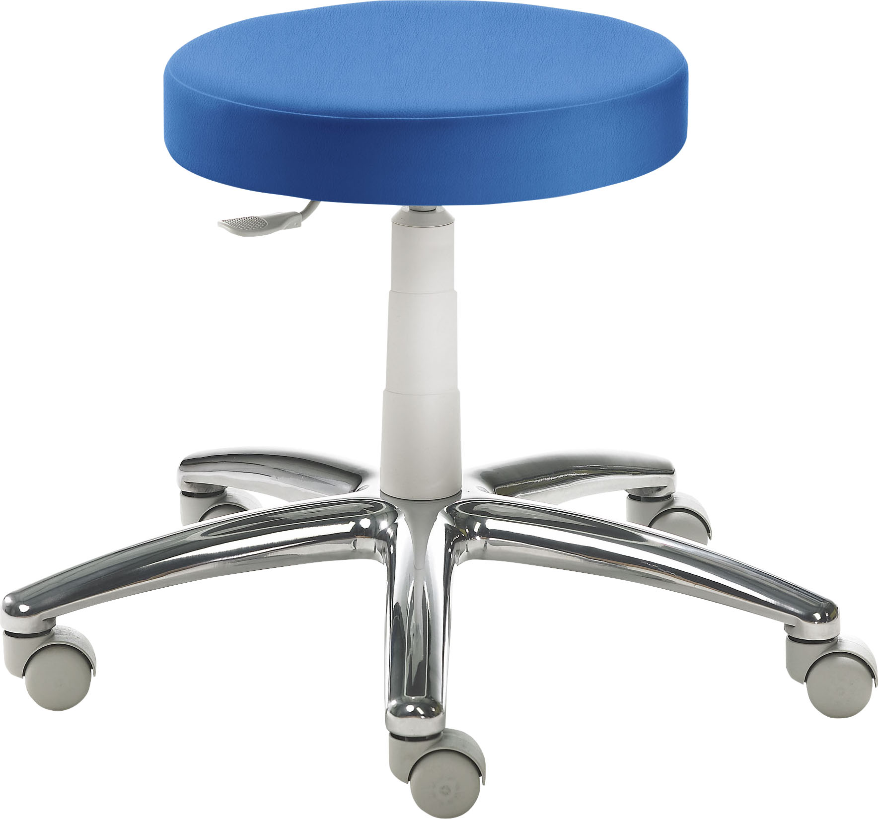 Drehhocker MAYER SITZMÖBEL "1256", blau (karibikblau), B:66cm H:40cm T:66cm, 100% Polyesterstrick mit Beschichtung 100% Vinyl, Hocker, Drehhocker 1256