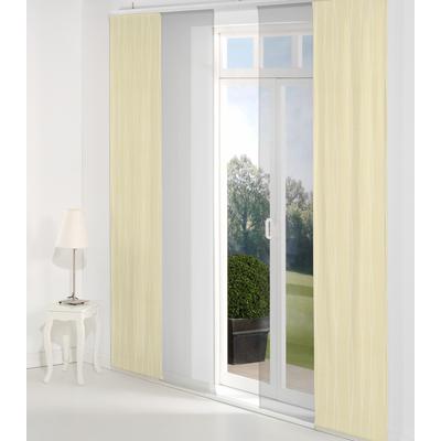 Schiebegardine WIRTH "LANGWASSER" Gr. 4, beige, B:60cm H:245cm, Jacquard, Polyester, Polyacryl, Gardinen, inkl. Beschwerungsstange Image