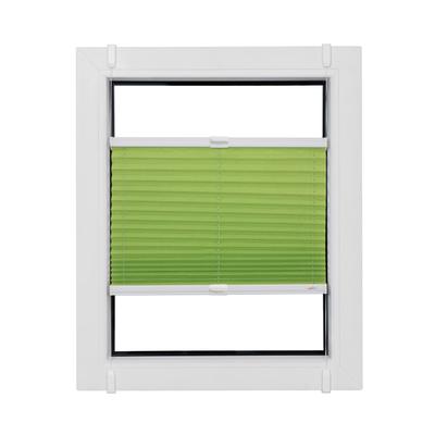 Plissee SUNLINES "Start-up Style Crush", grün (apfelgrün, weiß, weiß), B:45cm H:75cm, Obermaterial: 80% Polyester, 15% Metall, 5% Kunststoff, Plissees, nach Maß Image