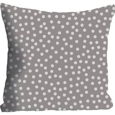 Dekokissen QUEENCE "Punkte", grau (grau, bedruckt), B:40cm L:40cm, Polyester, Dekokissen_Sitzkissen_Kissenhüllen, Kissenhülle ohne Füllung, 1 Stück Image