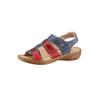Sandale, Damen, Gr. 39, blau (blau, rot), Glattleder, sportlich, Schuhe