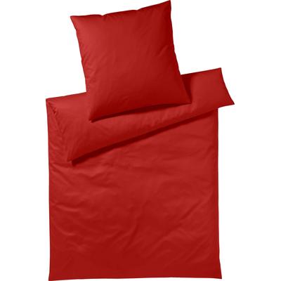 Bettwäsche YES FOR BED "Pure & Simple Uni in Gr. 135x200, 155x220 oder 200x200 cm", braun (kastanie), B/L: 155cm x 220cm, , Mako-Satin, B/L: 80cm x 80cm, Mako-Satin, Obermaterial: 100% Baumwolle, Bettwäsche, Bettwäsche aus Baumwolle, zeitlose... Image