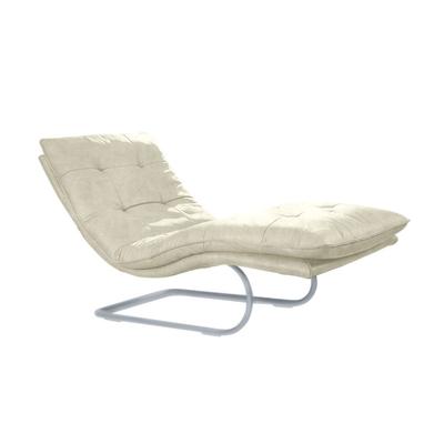 Relaxliege W.SCHILLIG "daily dreams", beige (sahara s37), B:75cm H:91cm T:170cm, Stoff S37 (100% Polyester), Sofas, in Waffelkissen-Optik, wahlweise mit Motor, silber matt, in 2 Breiten Image