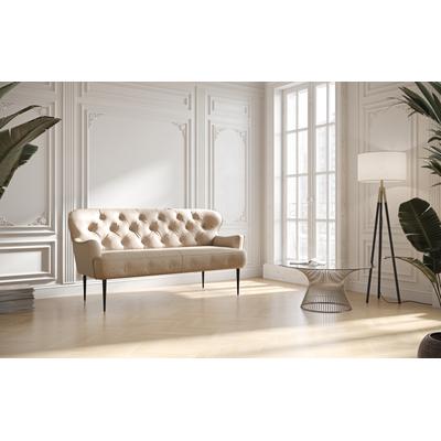 2,5-Sitzer PLACES OF STYLE "Amber", beige, B:173cm H:97cm T:87cm, 100% Polyester, Sofas, mit Knopfheftung,in verschieden Stoffarten Image