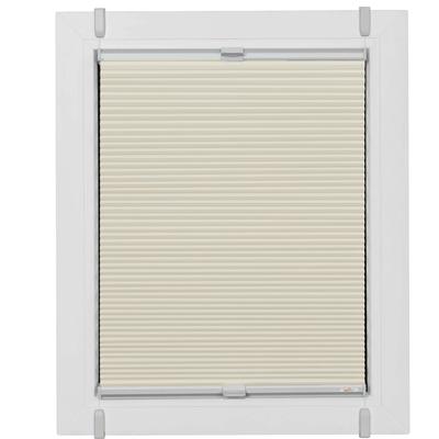 Wabenplissee SUNLINES "One Size Style Honeycomb VD", beige (creme, grau, grau), B:45cm H:190cm, Obermaterial: 85% Polyester, 15% sonstige Fasern, Plissees, Zubehörfarbe grau, zum Klemmen Image