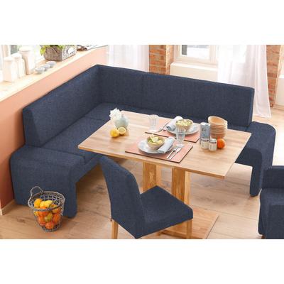 Eckbank HOME AFFAIRE "Bologna", blau (dunkelblau (capulet 4010)), B:200cm H:84cm T:160cm, Sitzbänke, in 2 Größen (langer Schenkel 180 oder 200 cm), verschiedene Qualitäten Image