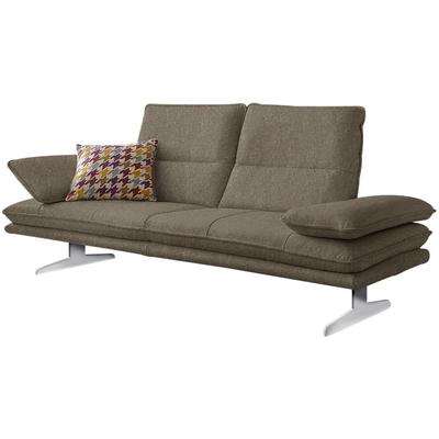 2-Sitzer W.SCHILLIG "broadway, Designsofa mit tollem Sitzkomfort", schwarz (pepper s22), B:216cm H:94cm T:96cm, Flachgewebe S22 (100% Polyester), Sofas, Sitztiefenverstellung, Kopfteil- & Seitenteilverstellung, Breite 216cm Image