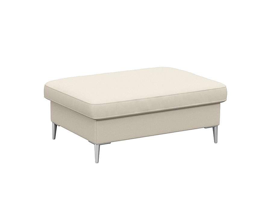 Pouf FLEXLUX "Fiore", weiß (warm weiß), B:97cm H:34cm T:66cm, Aluminium, Poufs, Pouf, Kaltschaum, Füße Alu