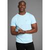 T-Shirt BRUNO BANANI, Herren, Gr. L (52/54), grün (petrol meliert), Single Jersey, Obermaterial: 60% Baumwolle, 40% Polyester, meliert, casual, slim fit, Rundhals, Kurzarm, Shirts, Kurzarm, Slim Fit, unifarben, Rundhalsausschnitt