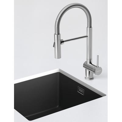 Küchenarmatur SCHOCK "Sina", silber (edelstahl massiv), B:18cm H:40cm Ø:4cm, Edelstahl, Armaturen Image