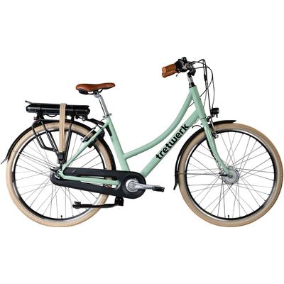 E-Bike TRETWERK "Aurora" Gr. 50, grün (hellgrün), E-Bikes, 50cm, 28 Zoll (71,12cm)