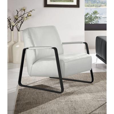 Cocktailsessel W.SCHILLIG "quadroo Loungesessel", weiß (weiß z73), B:65cm H:82cm T:82cm, Velourgewebe V41 (100% Polyester), Longlife Xtra-Leder Z59 - Glattleder, Longlife Xtra-Leder Z73 - Glattleder, Stoff S37 (100% Polyester): Luxus-Microfaser in... Image