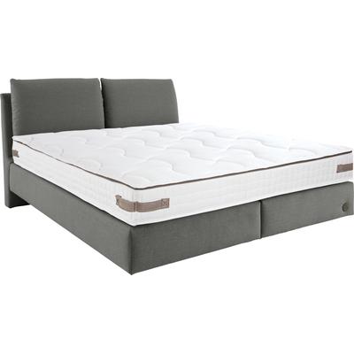 Boxspringbett BIRKENSTOCK "Linz", grau (basaltgrau tbb 8), B:183,5cm L:230,5cm, Struktur TBB (100% Polyester), Scheuertouren 32000, Komplettbetten, Boxspringbett, mit Kopfteil in Kissenoptik Image