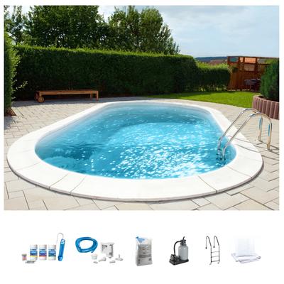 Ovalpool MY POOL BWT "PREMIUM mit sandfarbener Innenfolie", beige (weiß, sand), B:360cm H:150cm L:623cm, Schwimmbecken, Höhe: 150 cm, in verschiedenen Größen Image