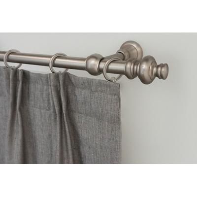Gardinenstange GARESA "ANDREA", silber (mattnickelfarben), L:270cm Ø:20mm, Metall, Gardinenstangen, Vorhanggarnitur, verlängerbar, Endknopf Profil groß, mit Ringen Image
