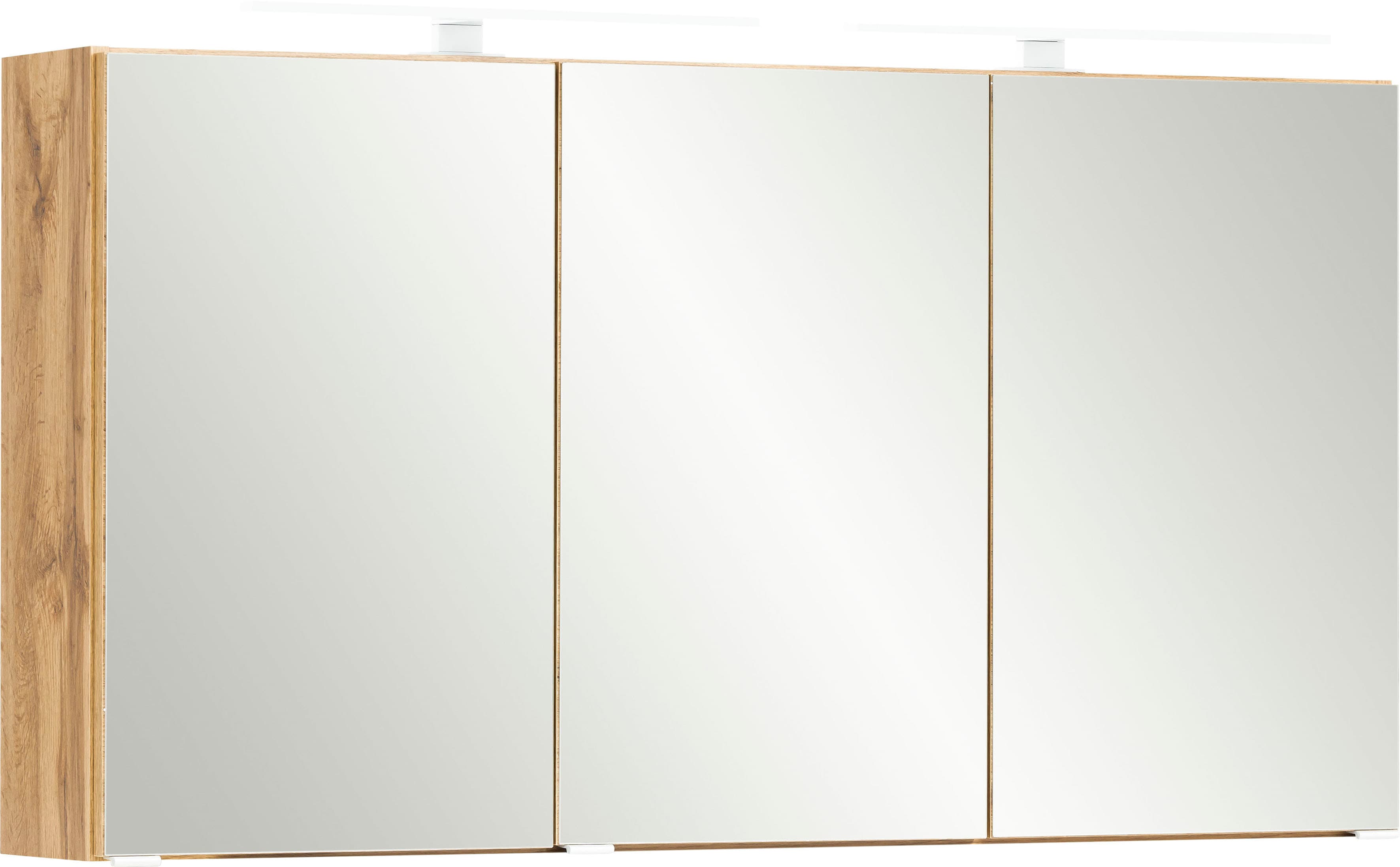 Spiegelschrank WELLTIME "Lienz", braun (wotaneiche), B:120cm H:64cm T:20cm, Spanplatte, Schränke Image