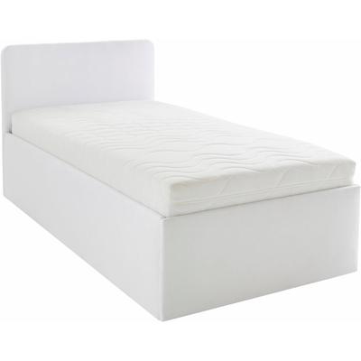 Polsterbett "Davos", OTTOs Choice Topseller", weiß, B:125cm H:98cm L:210cm, Bezug Bett: Microfaser (100% Polyester), Bonnell-Federkernmatratze: 51% Polypropylen, 39% Polyester und 10% Baumwolle, Kaltschaummatratze: 100% Polyester, Bezug abnehm- und... Image