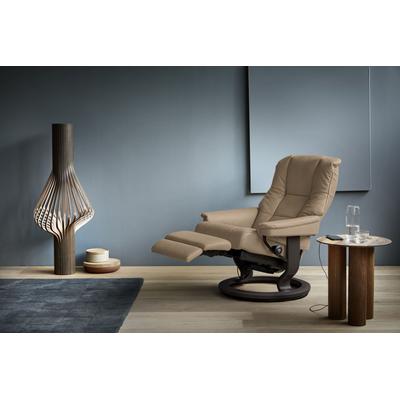 Relaxsessel STRESSLESS "Mayfair", braun (sand dinamica), B:79cm H:101cm T:77cm, Leder BATICK: BATICK ist ein leicht korrigiertes, durchgefärbtes und genarbtes Möbelleder, bei dem die meisten Unebenheiten und Spuren in der Regel entfernt wurden.,... Image