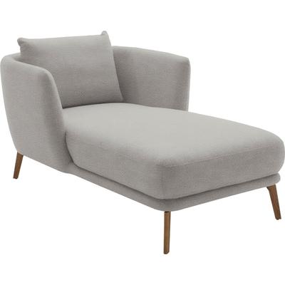 Chaiselongue "Pearl - 5 Jahre Hersteller-Garantie, auch in Bouclé. Füße Massivholz", silber, B:101cm H:71cm T:161cm, 96% Polyester, 4% Polyacryl, SCHÖNER WOHNEN-KOLLEKTION, Sofas, Loveseat und Loungesessel, Maße (B/H/T): 101/71/161 cm Image