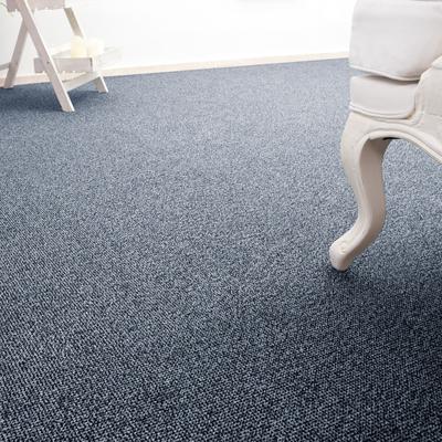 Teppichboden ANDIAMO "Carlos, Feinschlinge, Made in Netherlands", blau (dunkelblau), B:500cm H:6,5mm L:1100cm, Polypropylen, Teppiche, melierte Optik, Breite 400 cm oder 500 cm, strapazierfähig Image