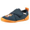 Hausschuh SUPERFIT "VENTI WMS: Weit", Kinder, Gr. 31, dunkelblau, orange fuchs, Polyester, casual, Schuhe, Barfußschuh mit Klettverschluss, Größenschablone zum Download
