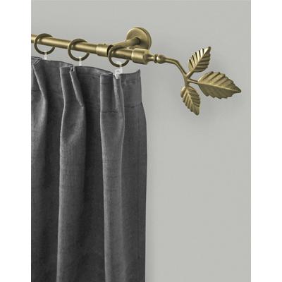 Gardinenstange GARESA "RUSTIKA", gold (mattgoldfarben), L:290cm Ø:16mm, Metall, Gardinenstangen, rustikale Vorhanggarnitur, verlängerbar, m. Ringe, Endk. Blatt Image