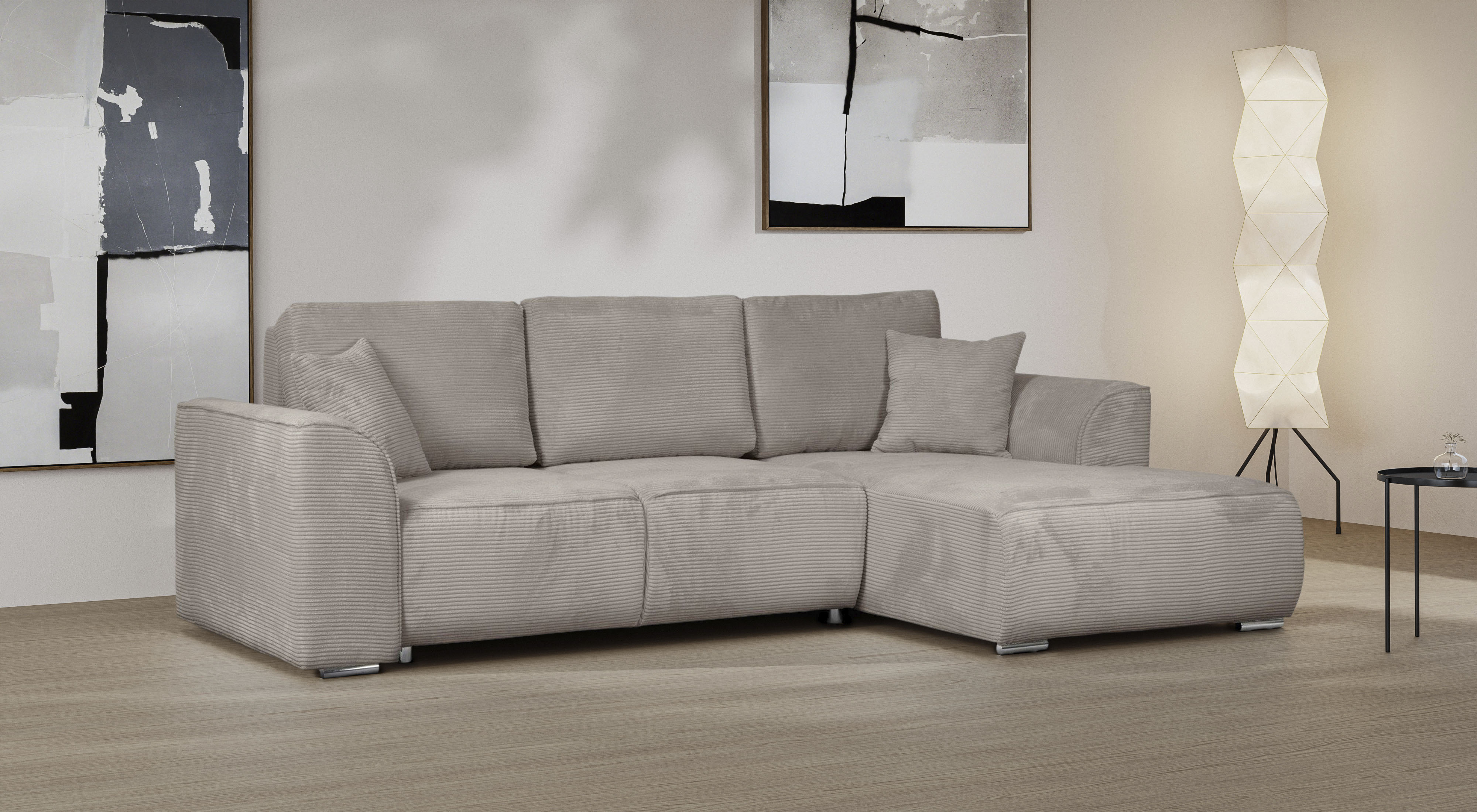 OTTO home "BEATRICE optionale Schlafsofa mit Bettkasten, B/T/H: 265/170/86 cm" L-Form, wahlweise auch mit Bettfunktion und Bettkasten
