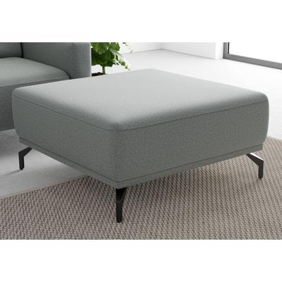 Hocker SIT & MORE "Bailando", grau, B:86cm H:45cm T:86cm, Hocker, Sitzhocker, mit Federkern und schwarzen, matten Metallfüßen Image