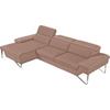 Ecksofa EGOITALIANO "Princess, elegantes Designsofa mit erstklassigem Sitzkomfort, L-Form", rosa (millenium rose), B:282cm H:95cm T:168cm, Leder u00bbBULLu00ab (echtes Rindsleder). Geschliffenes, pigmentiertes und behandeltes Rindsleder mit einer...