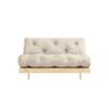 Daybett KARUP DESIGN "Roots Schlafsofa, Gästebett, Sofa inkl. Futonmatratze", beige (linen), B:140cm H:85cm, Bezug: 75% Baumwolle, 25% Leinen, , Daybetten, Inkl. Futonmatratze, in mehreren Größen & Farben erhältlich