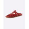 Pantolette HEINE, Damen, Gr. 36, rot, Rindsleder, Glattleder, modisch, Schuhe