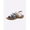 Sandale CASUAL LOOKS, Damen, Gr. 37, blau (jeansblau, weiß), Glattleder, sportlich, Schuhe