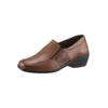 Slipper CASUAL LOOKS, Damen, Gr. 37, braun (cognac), Glattleder, feminin, Schuhe Slipper