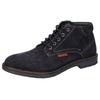 Schnürboots LERROS, Herren, Gr. 45, blau (navy), Leder, casual, Schuhe, Business Schuh, Schnürboots mit Blockabsatz
