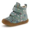 Lauflernschuh NATURINO "Bubble Wide", Kinder, Gr. 20, grün blumen, Veloursleder, geblümt, casual, Schuhe, Klettstiefel mit Wollfutter, Größenschablone zum Download