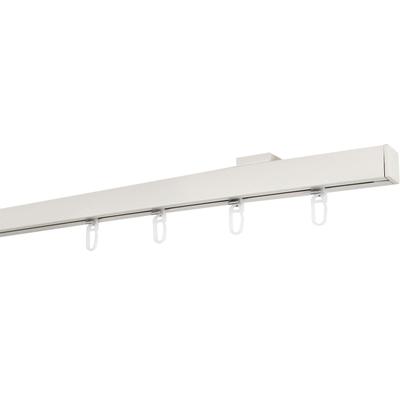 Gardinenstange GARESA "Nora", weiß, L:470cm Ø:20mm, Aluminium, Gardinenstangen, Vorhanggarnitur, einfache Montage an die Decke, verlängerbar, Kappe Image