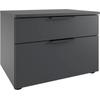 Nachtkommode WIMEX "Oxford by fresh to go, mit Schubladen, in 3 Größen", grau (grafit), B:54cm H:47cm T:41cm, Spanplatte, Sideboards, Mit Soft-close Beschlägen
