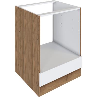 Herdumbauschrank KOCHSTATION "KS-Luhe", weiß (weiß matt, wotaneiche), B:60cm H:82cm T:60cm, MDF, Schränke, 60 cm breit Image