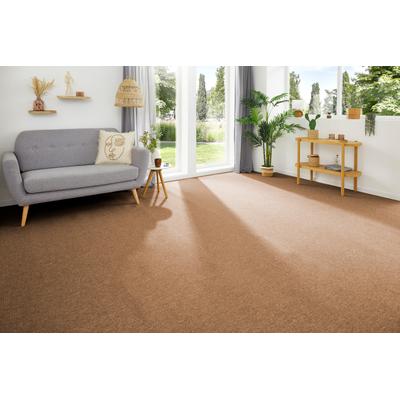 Teppichboden MY HOME "Benno, Schlinge, Made in Netherlands", braun (cognac), B:400cm H:4,5mm L:600cm, Polypropylen (PP), Teppiche, Breite 200, 400 und 500 cm, robust, pflegeleicht, langlebig Image