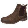 Chelseaboots LERROS, Herren, Gr. 48, braun (dunkelbraun), Lederimitat, klassisch, Schuhe, Schlupfstiefel, mit Reißverschluss, Winterboots mit Warmfutter