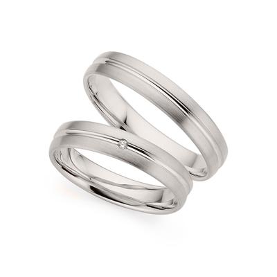 Trauring PHÖNIX "Schmuck Geschenk Silber 925 Trauring Ehering LIEBE versch. Varianten" Gr. 70, silber (silberfarben), Fingerringe, Damen, 70, ohne Brillant, Silber 925 (Sterlingsilber), 4mm, Made in Germany - wahlweise mit oder ohne Brillant Image