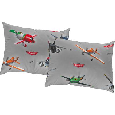 Dekokissen WIRTH "Planes Lima" Gr. 1, grau (dunkelgrau, gemustert), B:40cm L:40cm, Polyester, Dekokissen_Sitzkissen_Kissenhüllen, Disney, Kissenhülle ohne Füllung, 2 Stück Image